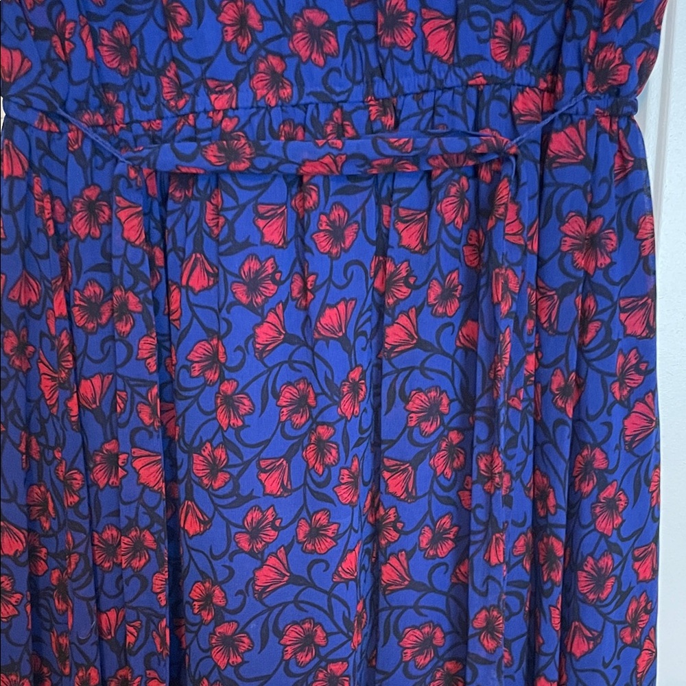 Disney Blue Maxi Dress with Red Floral Print - Picture 11 of 14